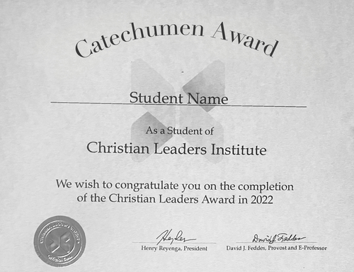 Catechumen Award (Tier 1)