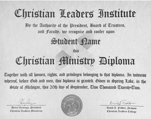 Diploma document recognizing academic achievement