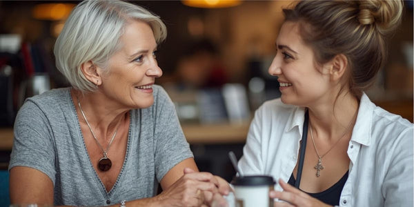 Ministry coach meeting one-on-one with another woman in a café setting