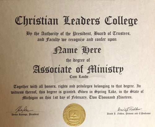 Associate of Ministry Degree