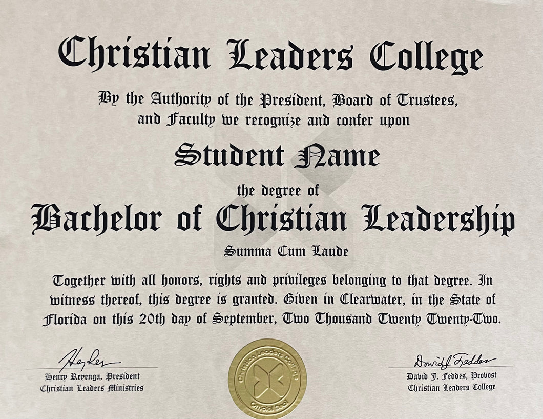 Bachelor of Christian Living