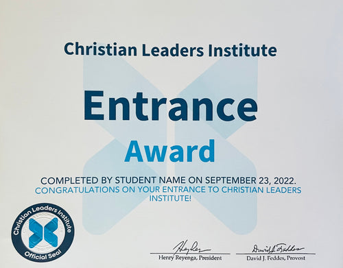 Christian Leaders Institute Entrance Award $5 (Tier 1)