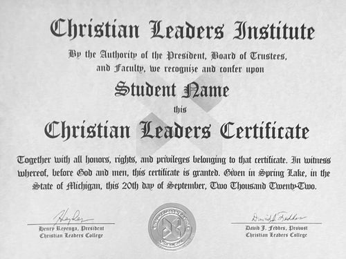 Christian Business Certificate