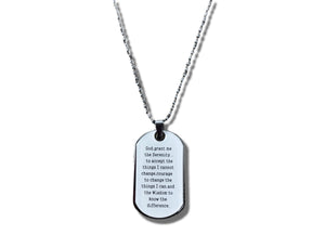 Prayer of Serenity Dog-tag Necklace